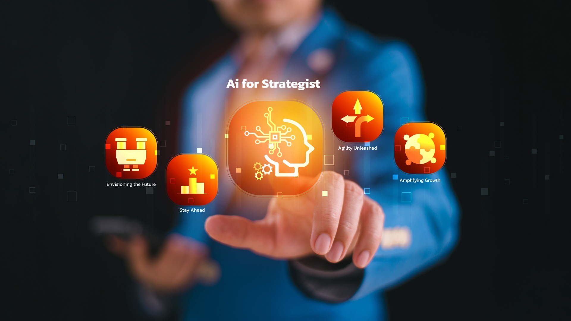 Artificial Intelligence big data technology management. Ai analysis business concept, Future digital marketing analytics by expert robot, success work tool strategy. SEO Search Engine Optimization
